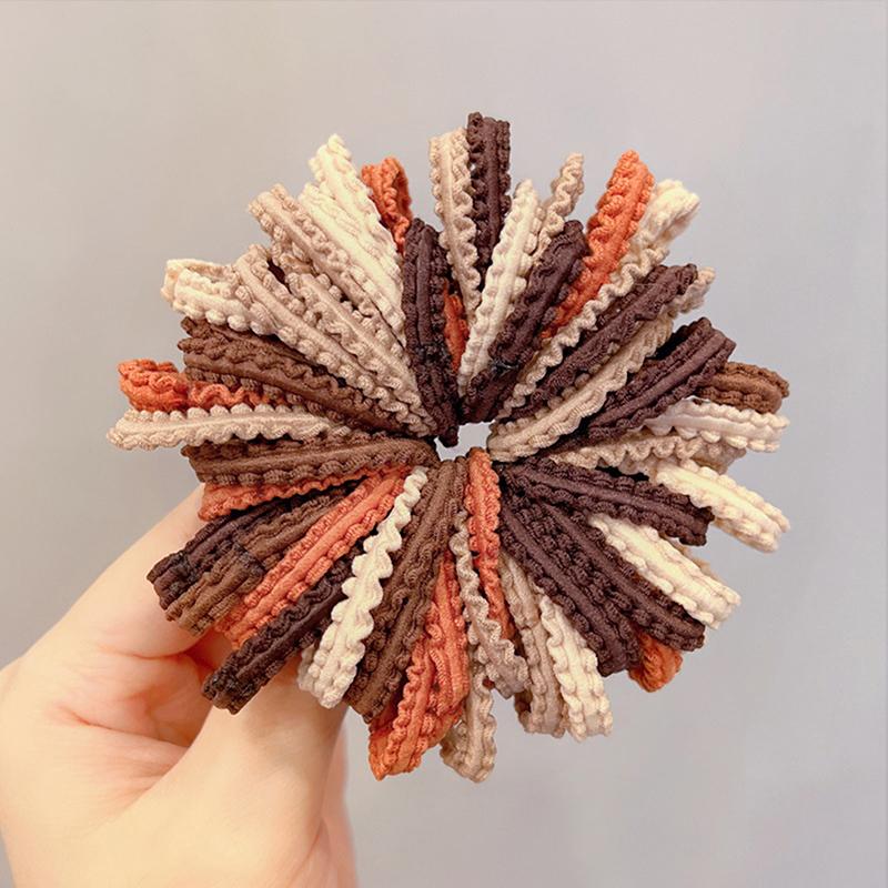 

50 шт. Резинки для волос для девочек, конфетных цветов, эластичные, милые, модные, удобные головные уборы, резинки для волос, детские аксессуары для волос A12