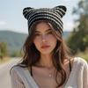 Einzigartige gestrickte Teufelshüte Minimalistische tragbare Hüte Atmungsaktive modische Hüte für Freizeit-Outfits und Treffen