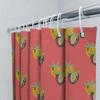 Cute Watermelon Shower Curtain Tropical Summer Vibes Bathroom Decor Beach Themed Fabric Liner Waterproof Set