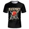 5FDP Five Finger Death Punch Tričko s lebkou 3D potisk Ležérní s krátkým rukávem Námořnický límec Tričko Velká velikost Pro muže Ženy Topy