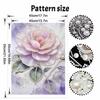 DIY Frameless Pearl Art Painting Kit Elegant Purple Flower Bloom 3D Bead Canvas Handmade Craft for Adults Wall Decoration Gift