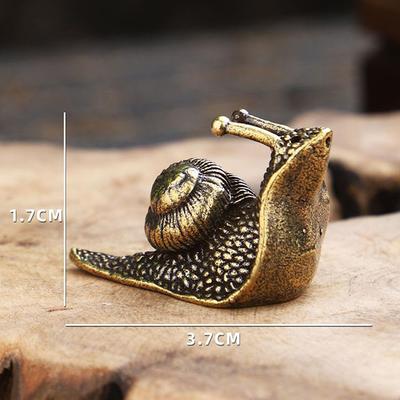 1 sztuka Postarzane Mosiężne Ozdoby Ślimaka Rzeźba Zwierzęca Mini Herbatka Zwierzątko Dekoracja Ogrodu Zen Prezent Ręcznie Robione Metalowe Rzemiosło Feng Shui