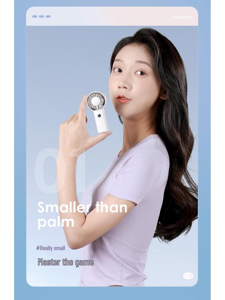 F3 Mini Handheld Climbing Fan: Portable Turbine, USB Rechargeable, High-Speed Desktop & Outdoor Use.