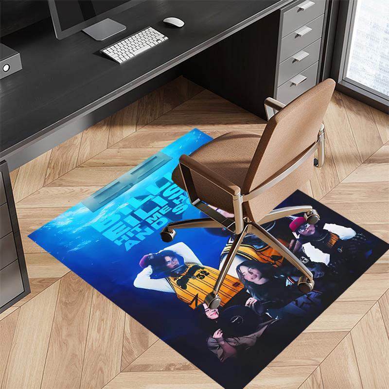 1pc Singer Billie Eilish1 Print Area Rug - Soft, Washable Non-Slip Indoor Mat for Office Chairs, Living Room, Home Office Decorative Rug