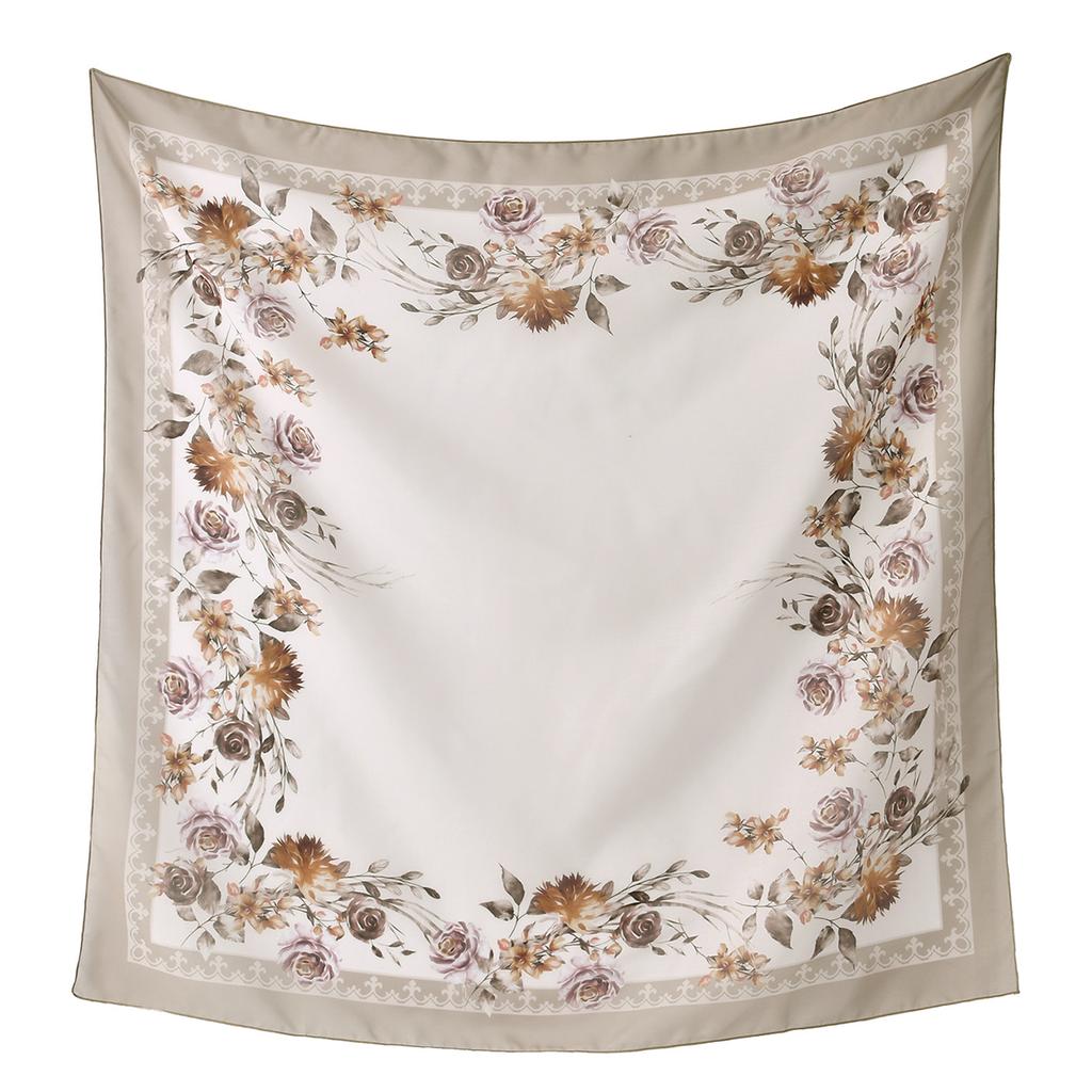 Newest Style Women Scarf Square Tencel Printed Handkerchief Fashion Temperament Beach Sunscreen Shawl