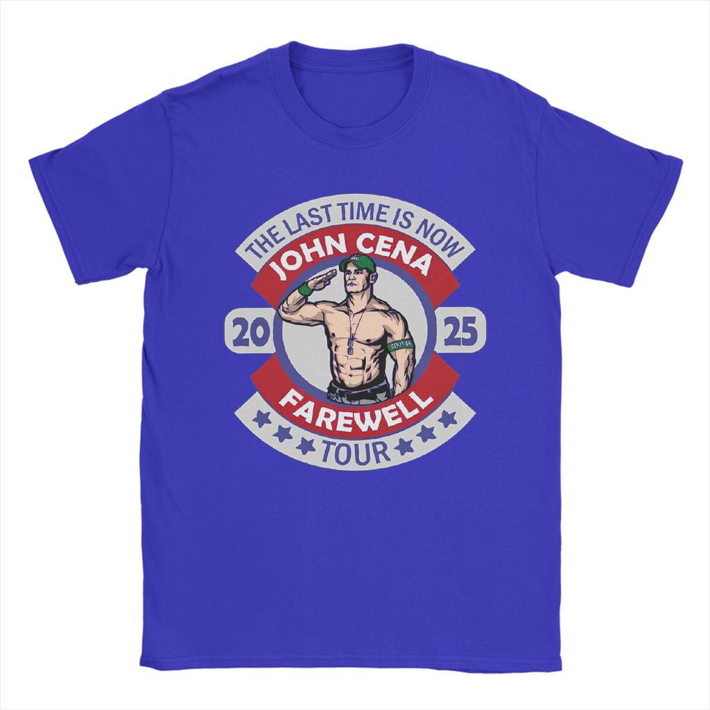 John Wrestling Cena Farewell Tour 2025 T-Shirt Men UCME Casual 100% Cotton Tee Round Collar Short Sleeve T Shirt 4XL 5XL 6XL Top