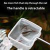 Fish Tank Fishing Net 3D Stainless Steel Retractable Portable and Easy-to-use Fish Fishing Net Bag Cleaning Accessories