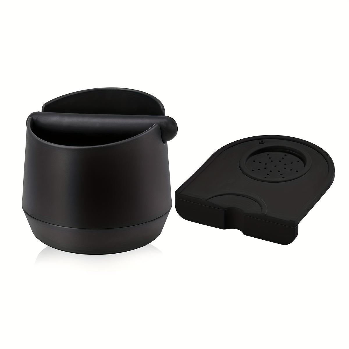 

Knock Box Large Capacity Design Espresso Knock Box Tamping Mat Espresso Machine Accessories Set of 2 with Removable Knock Bar