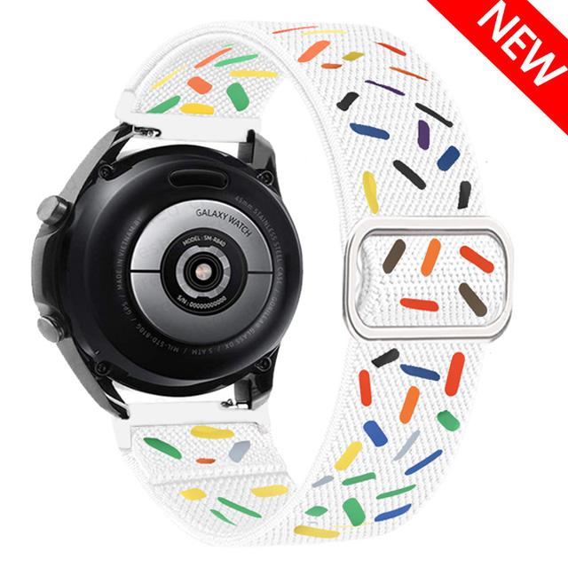 20mm 22mm Watch Straps For Samsung Galaxy Watch 7 5 pro 6 4 classic Adjustable Elastic bracelet Huawei watch GT 4 3 6 5 pro band