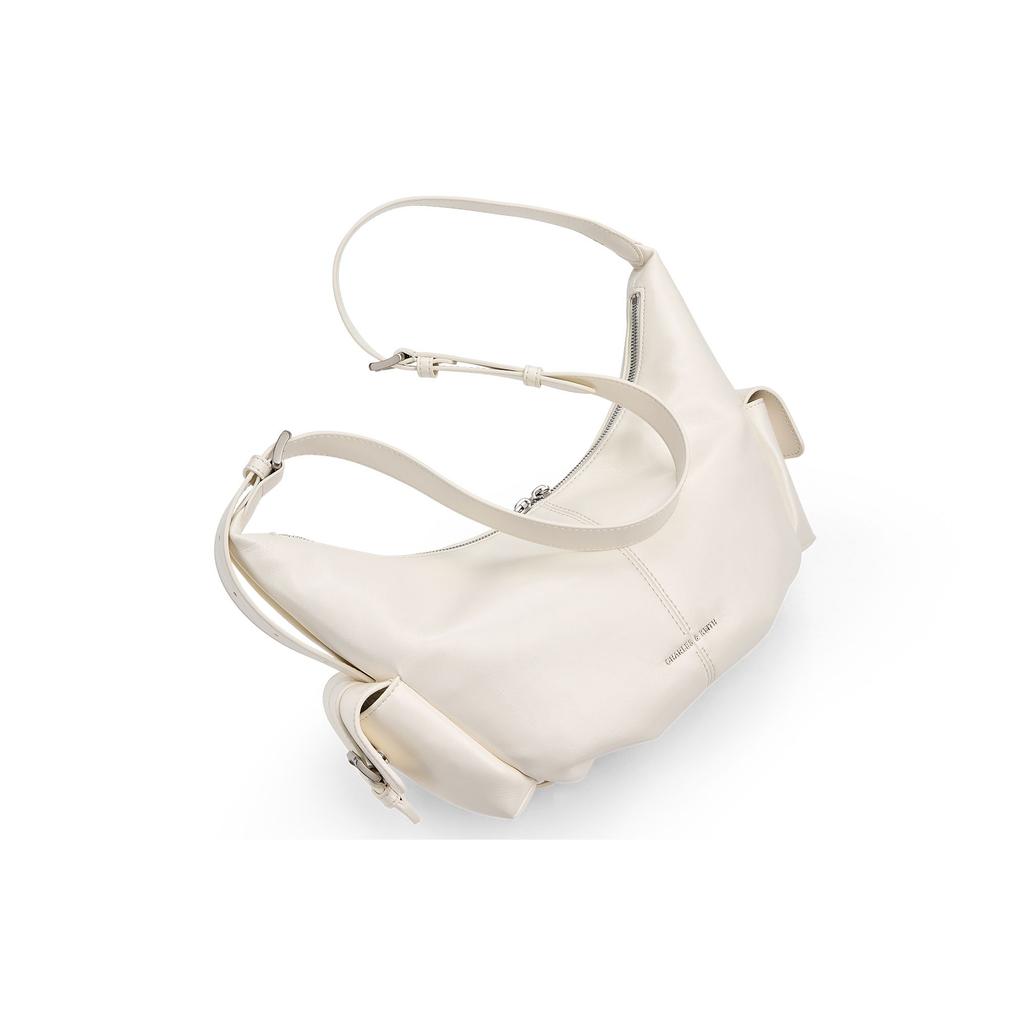 Charles & Keith Small CK 26 Summer Hobo Fashion Faux Waxed Leather PU Shoulder Bag Women bags CK2-80782837