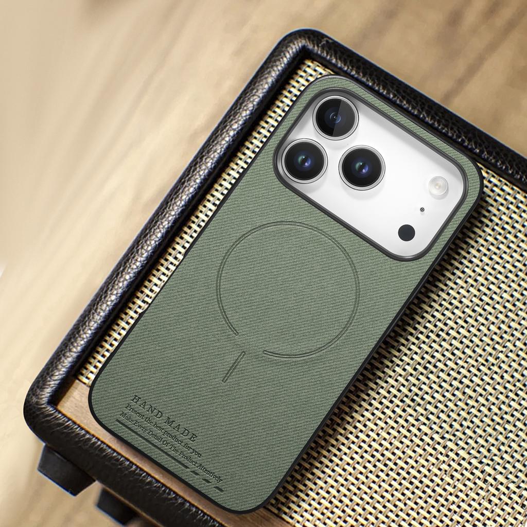 Fashion Elegant Magnetic Texture Leather Phone Case For iPhone 17 Pro Max 16 Plus 15 14 13 12 Comfortable Grip For Magsafe Cover