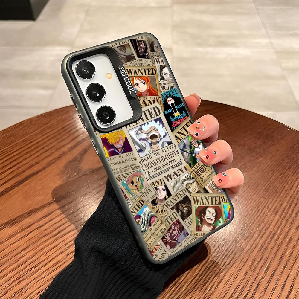 O-one Piece-e Phone Case For Samsung Galaxy S24 S23 S22 S21 S20 Note20 Ultra Plus Fe colored silver Cover