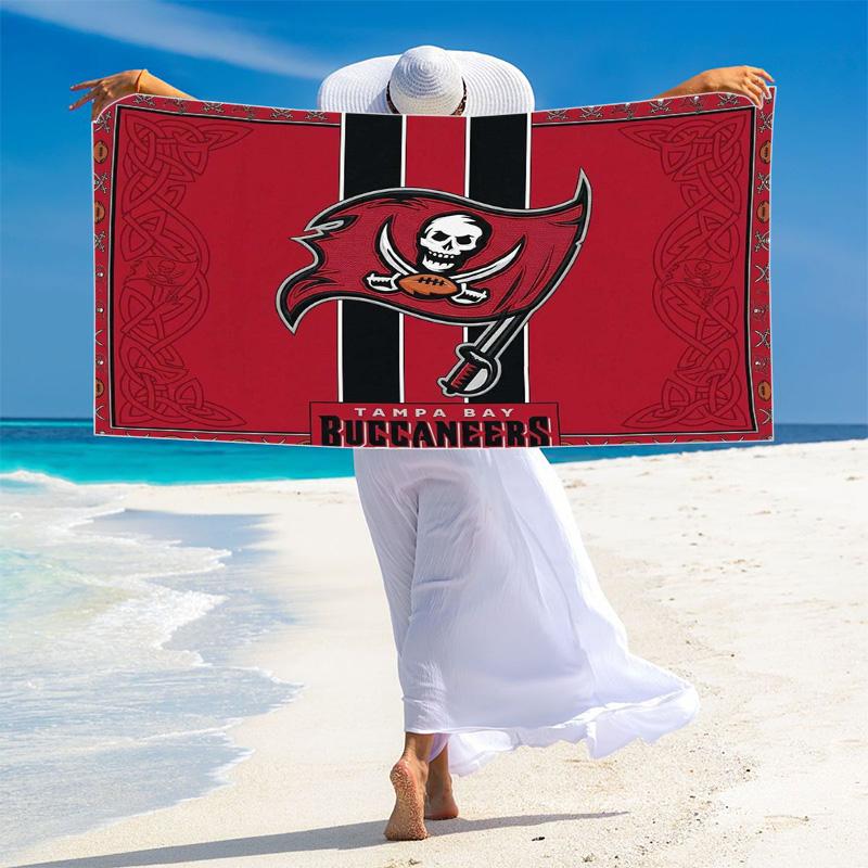 Tampa Bay Buccaneers Print Beach Towel, Large Soft Quick Dry Towel for Beach Camping Swimming