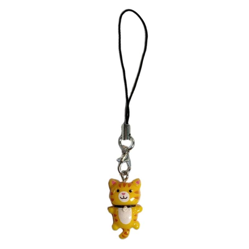 Cute Cat Pendant Phone Chain Strap Lanyard Kitten Keychain Backpack Ornaments