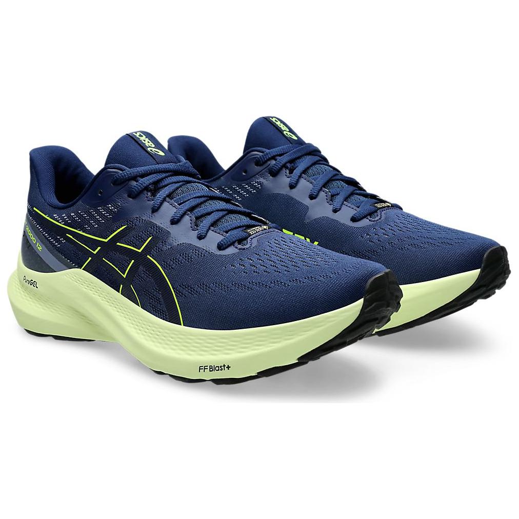 Asics GT 2000 12 GORE-TEX Blue Expanse Safety Yellow Men Sneakers 1011B687-400