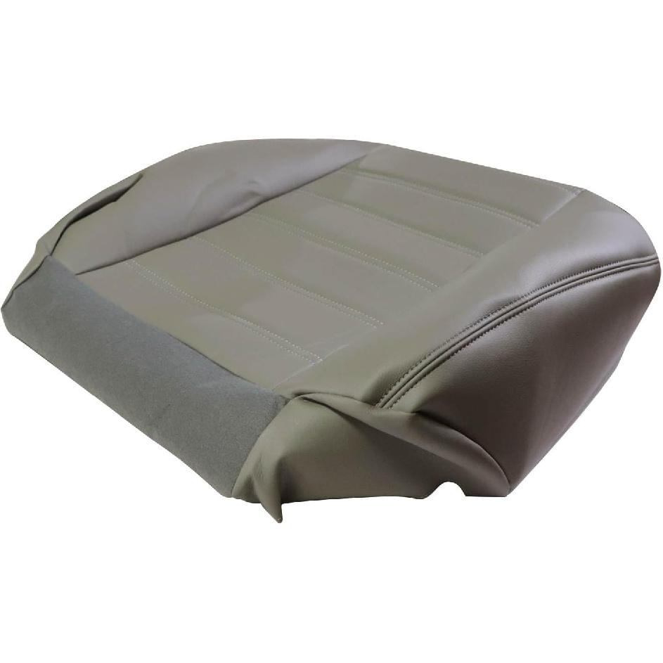 

SecosAutoparts Driver Side Bottom Synthetic Leather Seat Cover Gray Compatible with Hummer H2 2003 2004 2005 2006 2007