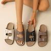 Thick-soled Shoes Women's Slippers Lazy People One-line Soft-soled Beach Slippers