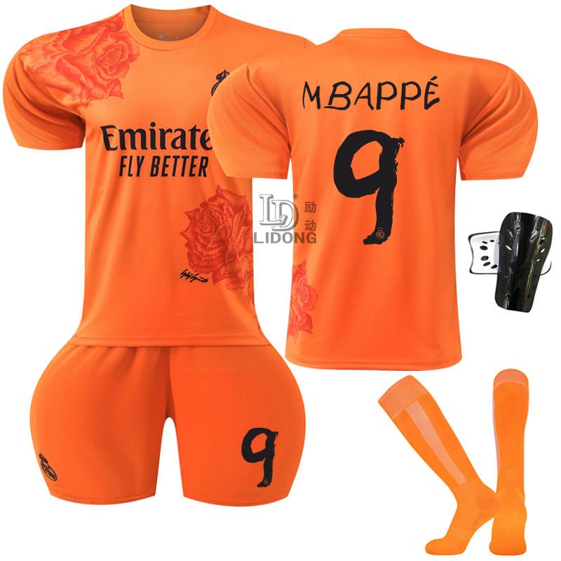 Messi 9 Shirt Draken Editie Mbappe 24-25 Real Madrid Thuis Voetbalshirt Set Fan Versie Ademend Sneldrogend Trainings Wedstrijd Kleding