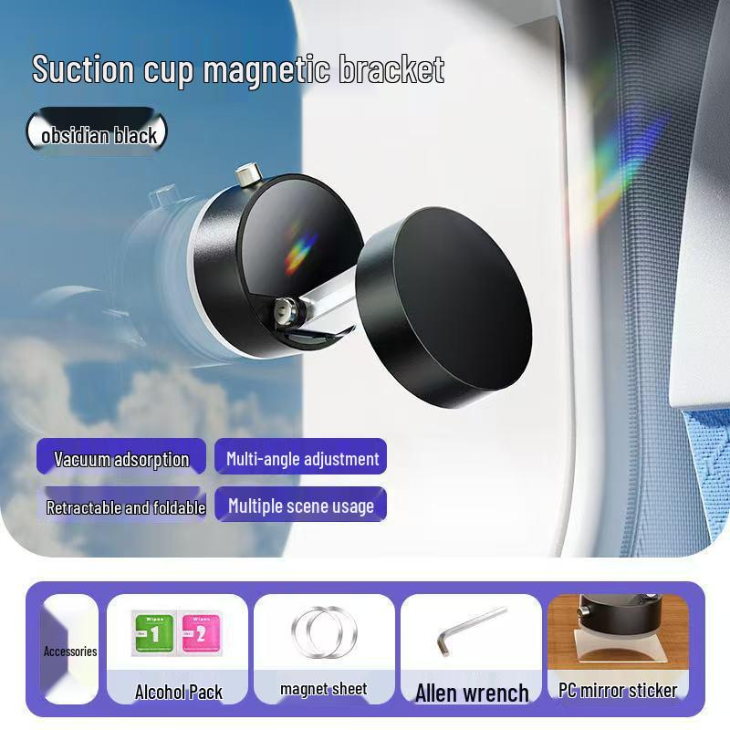 

Магнитный держатель для телефона в автомобиль с присоской, складная конструкция, вращающаяся подставка, силиконовая основа, универсальная посадка