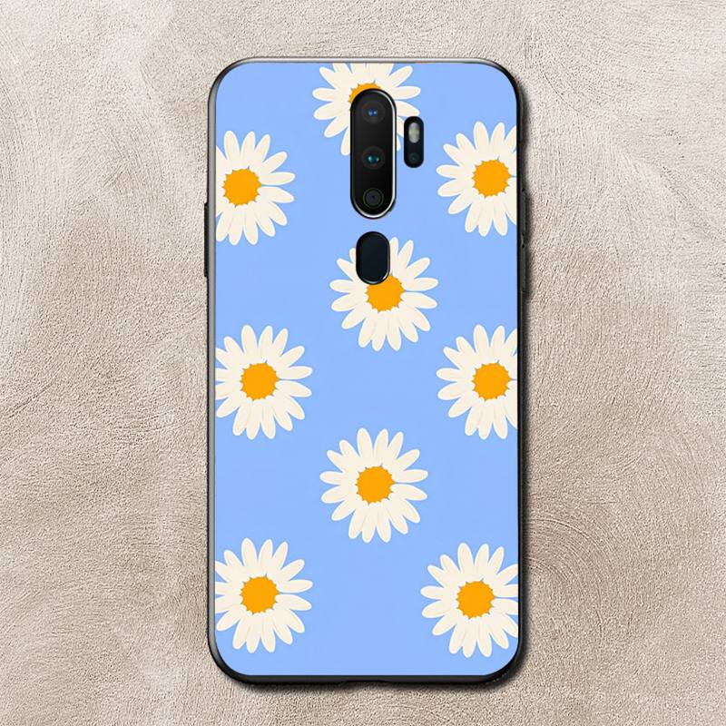 

Чехол для телефона с цветами, ромашками и улыбкой для Vivo Y91C Y11 17 19 17 67 81 Oppo A9 2020 Realme c3 vivo Y91
