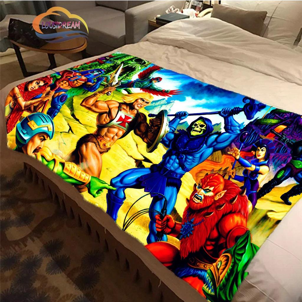 Cartoon Masters of the Universe Wool Blanket Jindian Animation Cashmere  Fashion  Portable Flannel Warm Camping