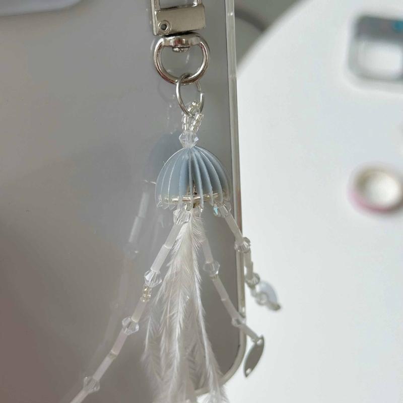 Unique Keychain Star Key Ornament Bag Pendant Delicate Jellyfish Decoration Aesthetic Bag Charm for Daily Party Use
