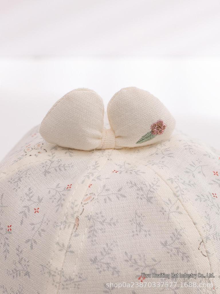 Spring Floral Princess Baby Sun Hat with Lace Trim