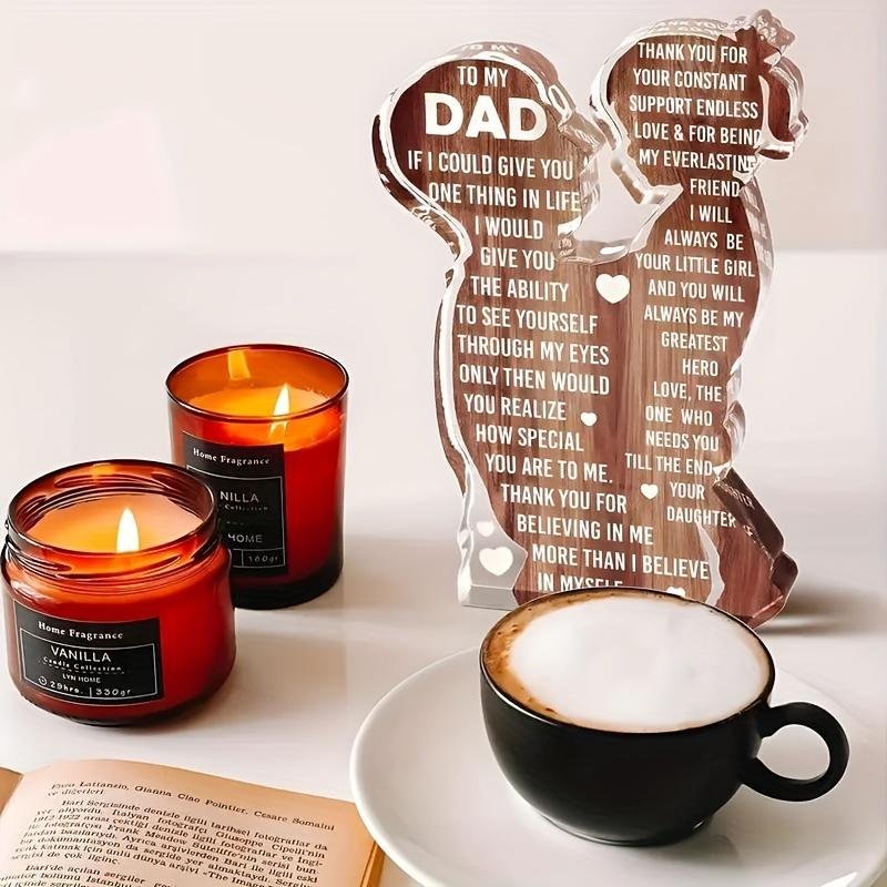 2D Flat Acrylic Is An Ideal Gift for New Dad Decoration, Indoor and Outdoor Decoration - No Need for Batteries/electricity, Free Day Decoration, S