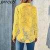 BITCED Plus Size Women's Loose-Fit Casual Chiffon Blouse