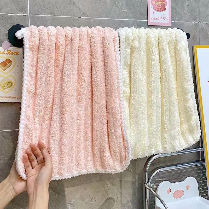 LIEI Absorbent Coral Fleece Hand Towel