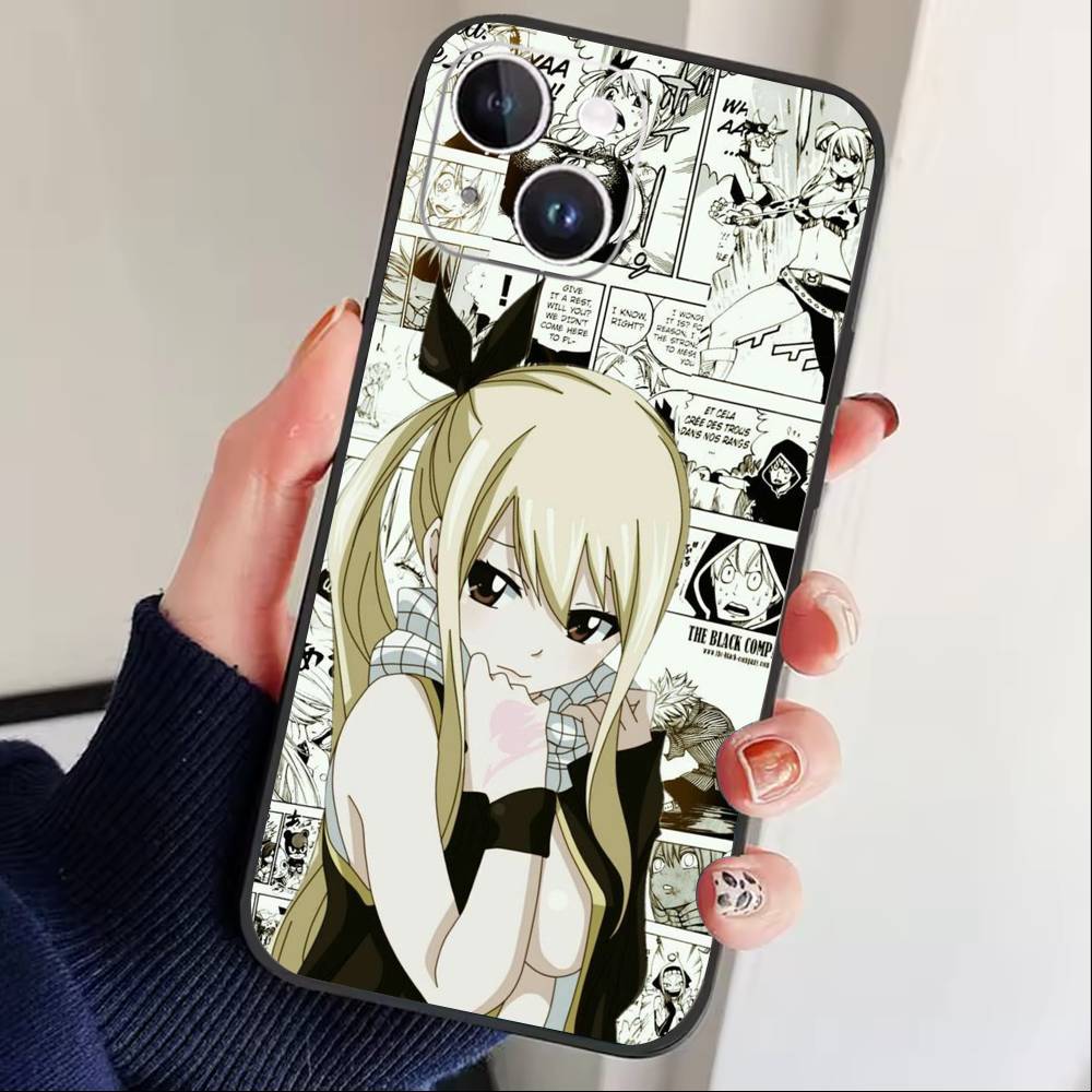 ANIME I-FAIRY TAIL Phone Case For iPhone17,16,15,14,13,12 Plus,Max Soft Silicone Black Cover