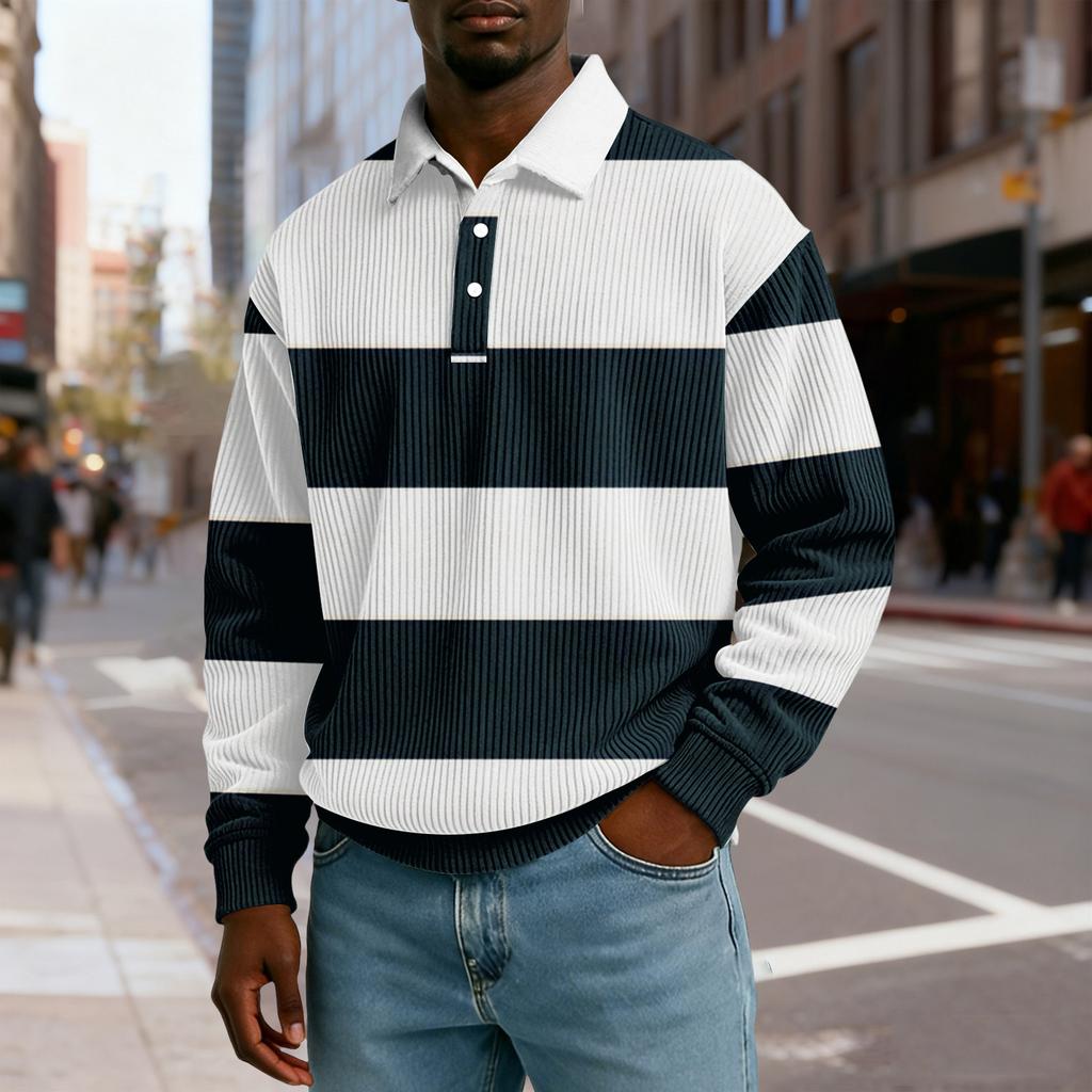 Men's Casual Loose,fitting Top Button,down Collar Long Sleeves