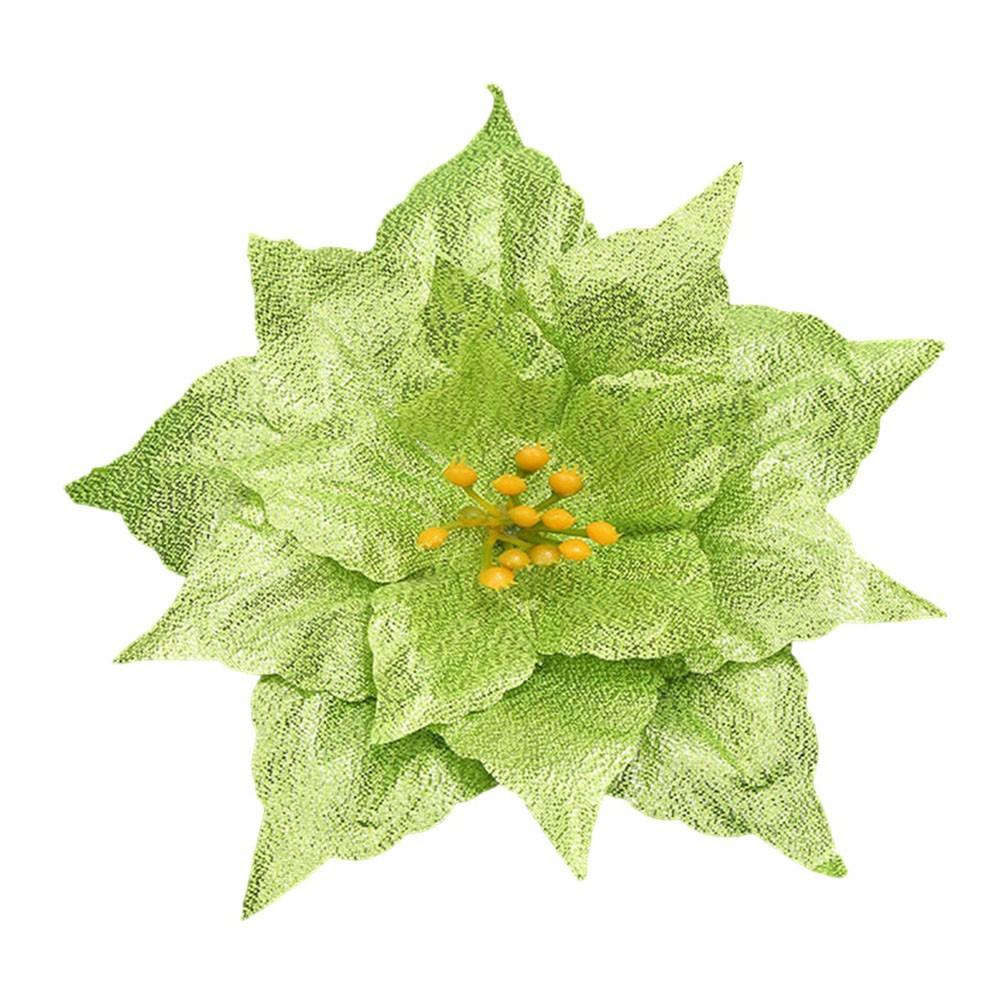 Třpytivé vánoční poinsettie závěsné květiny vánoční večírek stromová dekorace párty