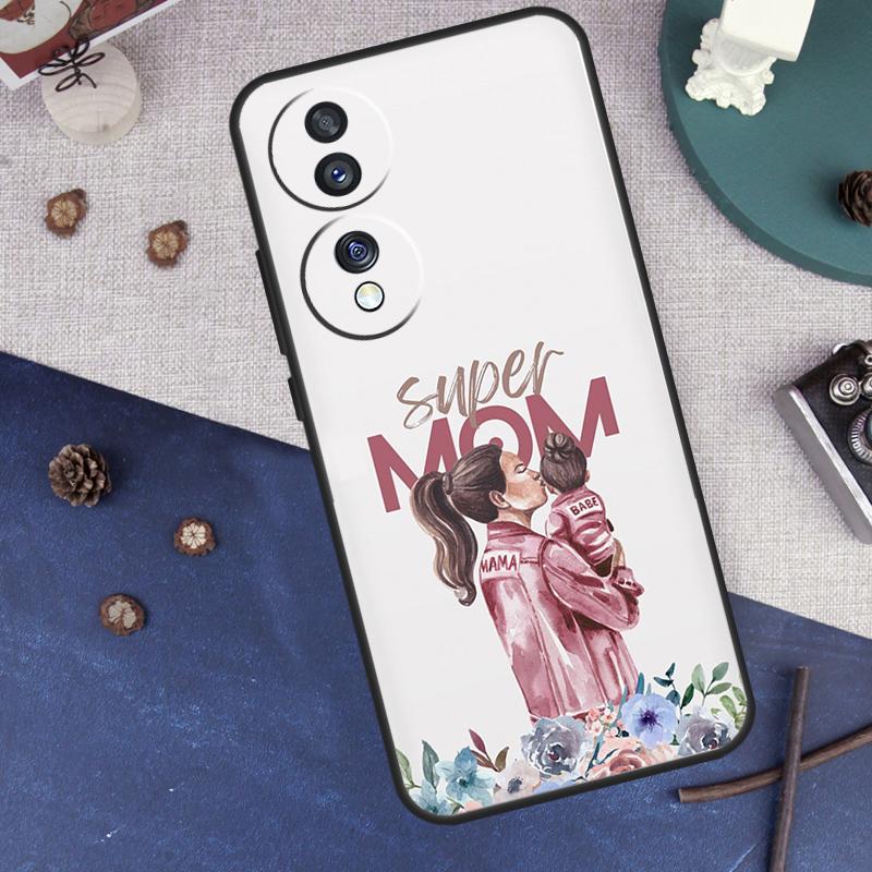 Super Mom Love Kid Case For Honor Magic 8 Pro 6 5 7 Lite Cover For Honor 200 400 90 70 50 X8a X8b X9a X9b X9c