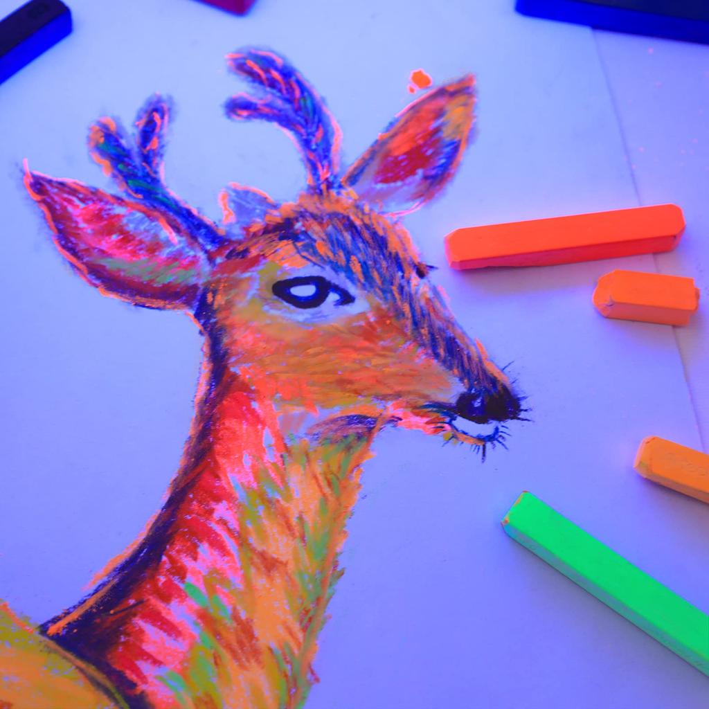 Artecho Soft Pastels 48 Pieces 46 Colors 4 Fluorescent Colors Extra Free Black White Square Chalk for Art Supplies &