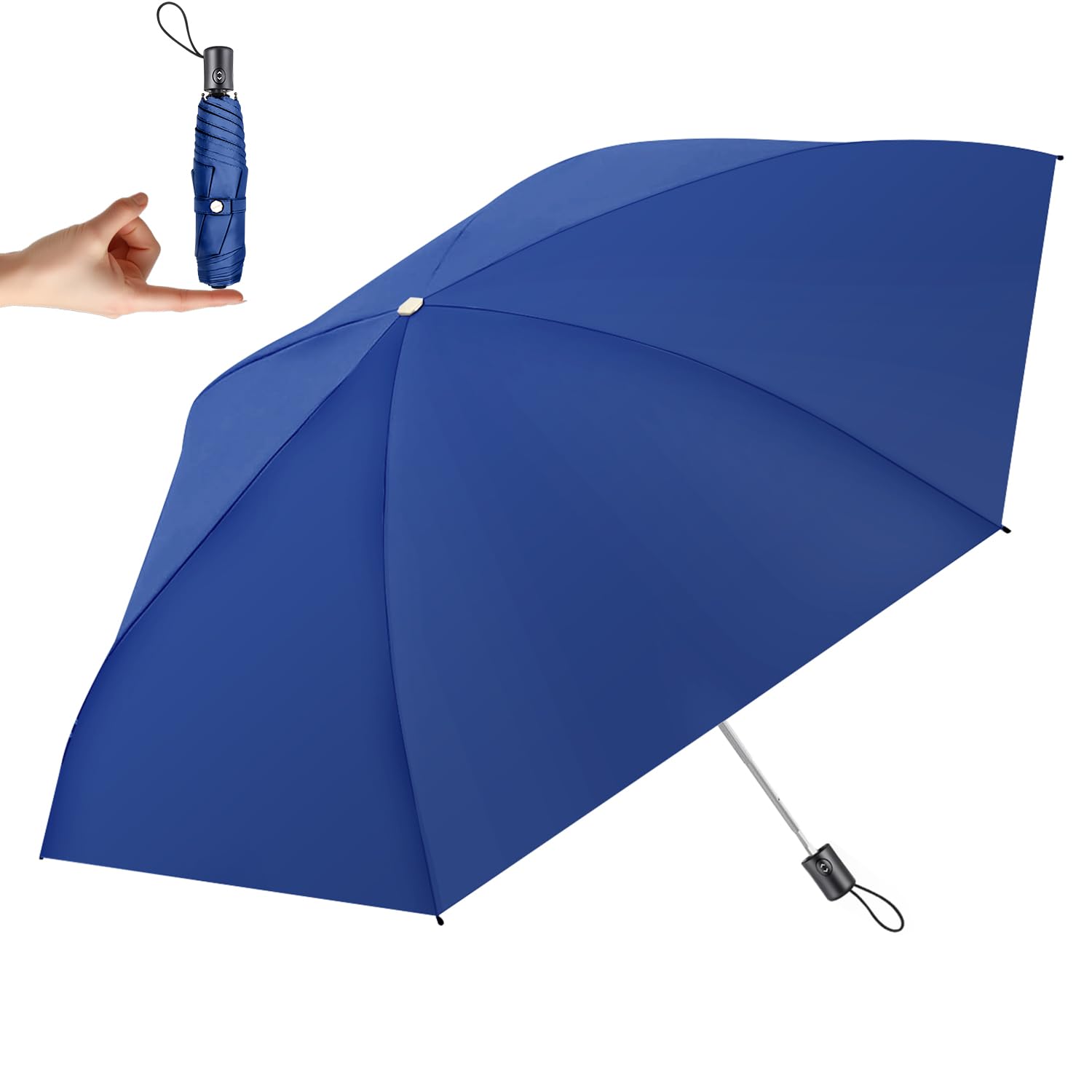 

для 2025 года Полная УФ-полностью Тепловая Складная Многослойная Ткань Автоматическая 6 Для Солнечных И Дождливых Складных УФ-Ветров Удобный Диаметр Холодное Тепло синий