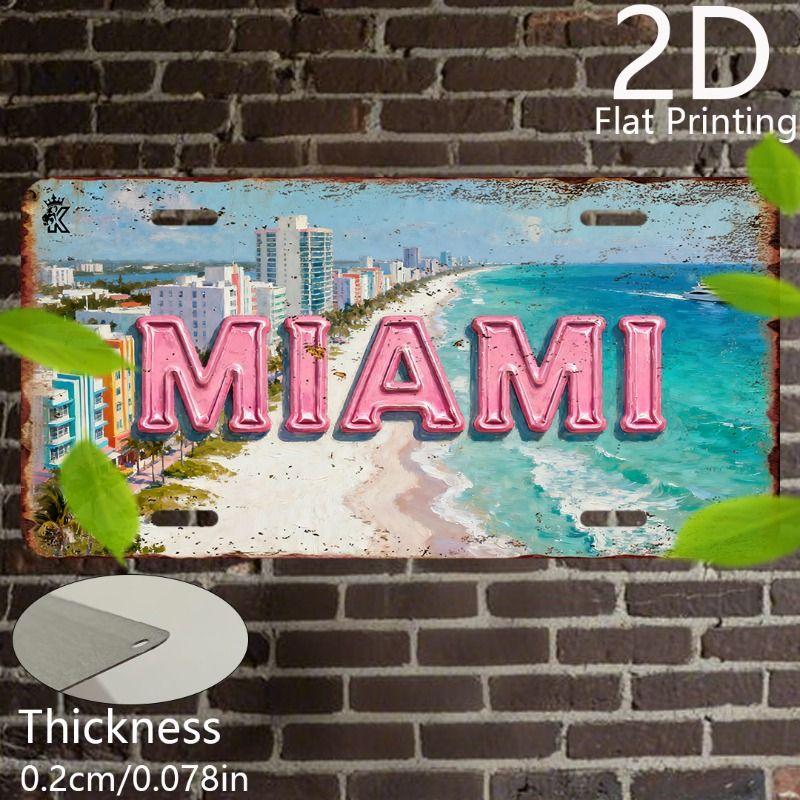 Car License Plate Metal Wall Decor 15x30cm