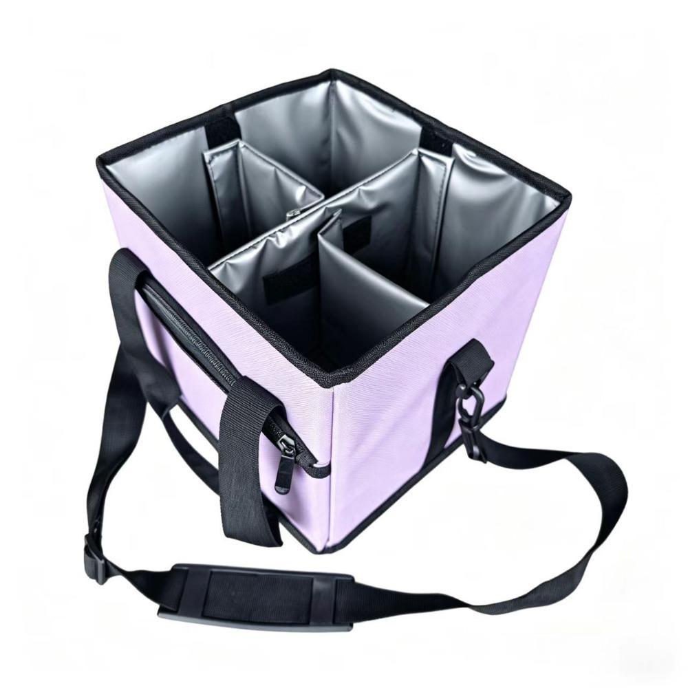 

Large Capacity Vehicle Drink Storage Bag No-Spill Auto Beverage Organizer Long-Distance Travel светло-фиолетовый