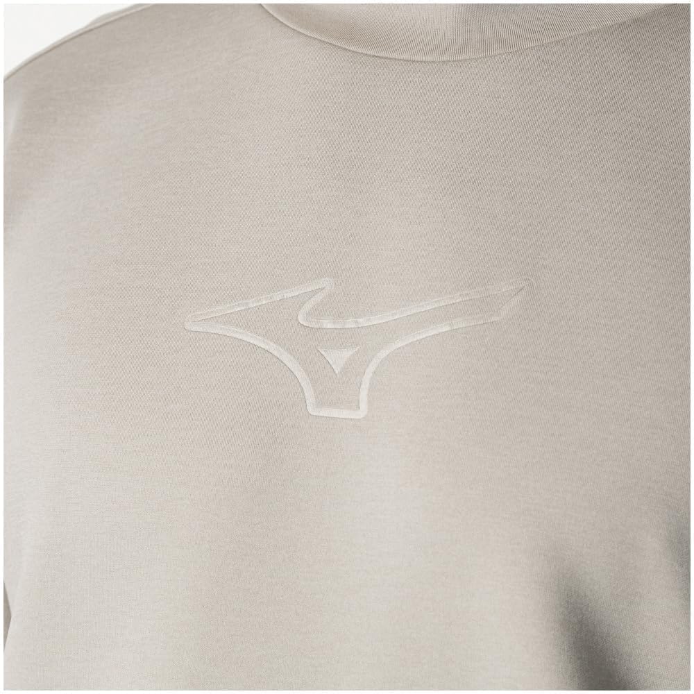 Training Wear Stretch Sweat Crew Neck Jersey Easy to Move 32MCA052 Cloud Beige Heather [Mizuno]