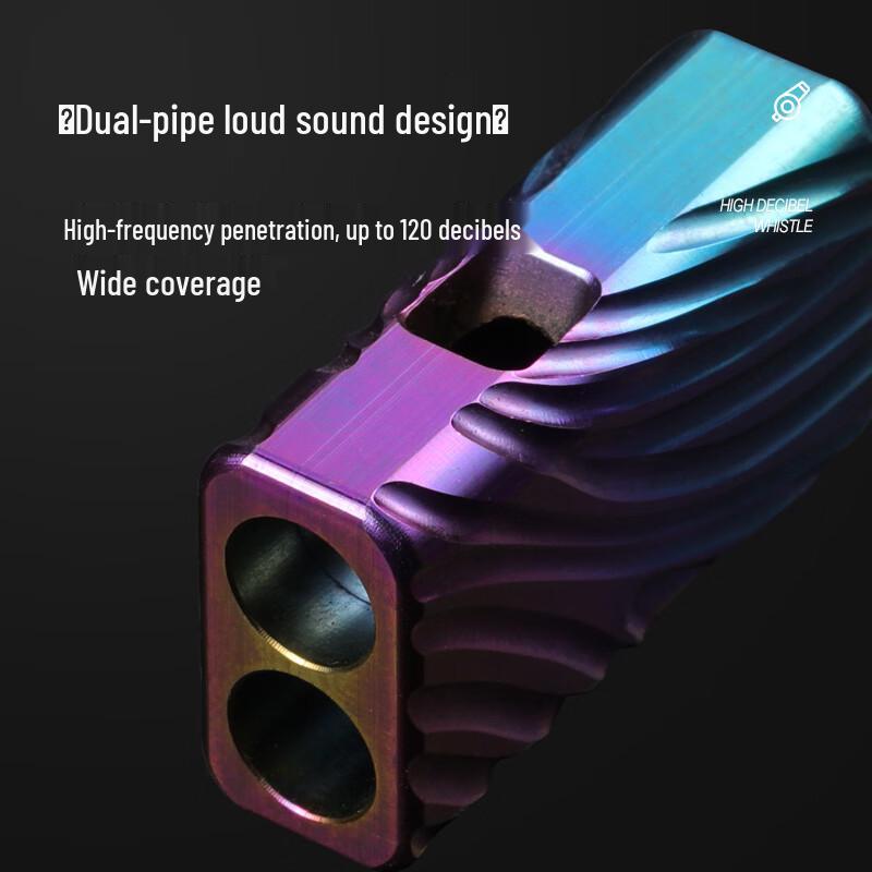 OUN Titanium Alloy Dual-Tube Emergency Whistle