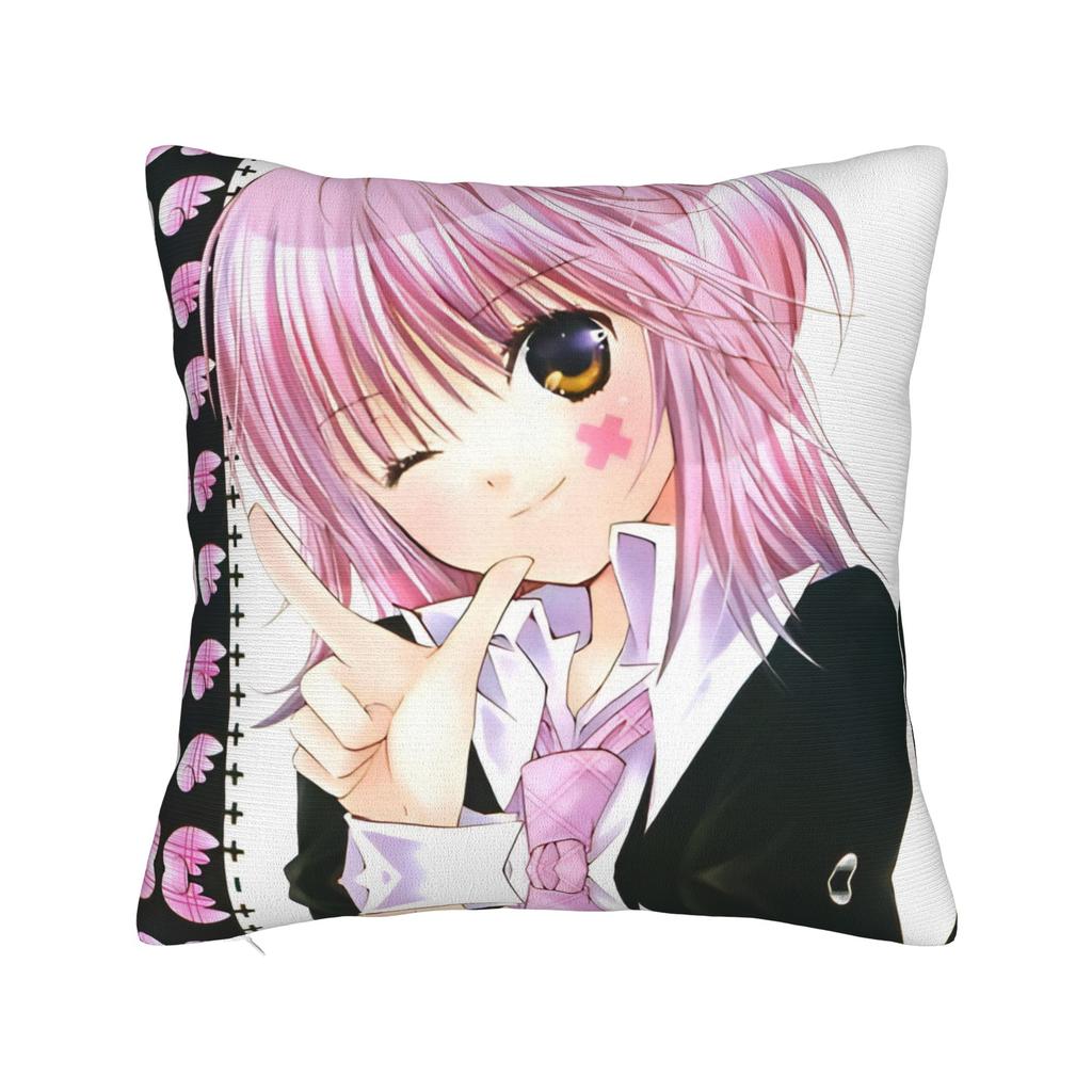 Anime Shugo Chara Square Pillow Case Hinamori Amu Cushion Cover Awesome Zippered Decorative Pillowcase for Living Room cm