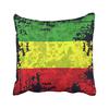 Zelená žlutá červená rasta vlajka rastafarianismus barevné pro práci v reggae rastaman festivaly povlak na polštář 16x16 palců/40x40 cm