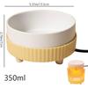 Yellow Thermal Dog Bowl - 350ML Heated Water Bowl for Dogs & Cats, Keeps Drinkable Water Warm In Winter