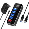 Atolla USB Hub with Power USB Hub USB Ports 1 Charging Independent USB 5Gbps Data Compatible with Pro and Other Laptop 3.0 Supply, 5-Port (4 3.0 +