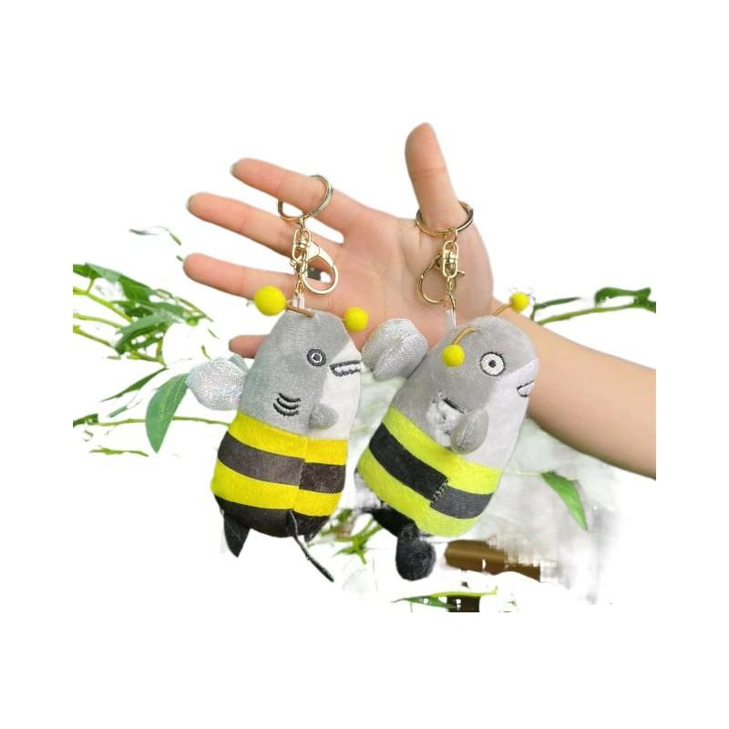 13cm Shark Adorable Bee Plush Keychain Cute Cartoon Doll Perfect Gift Kids For