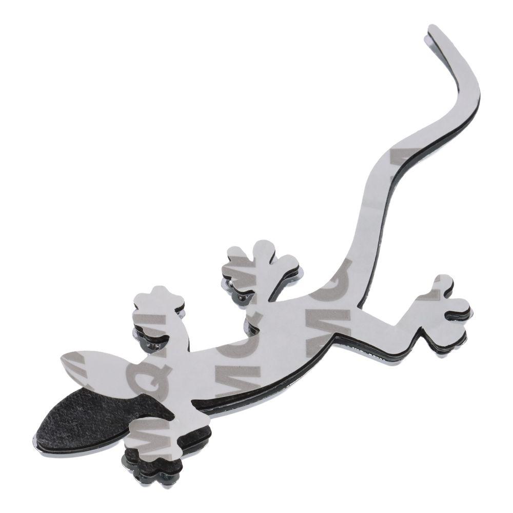 4pcs 10*3.8cm 3D Gecko Metal Car Emblem Car Body Block Scratch Sticker  Universal Vehicle
