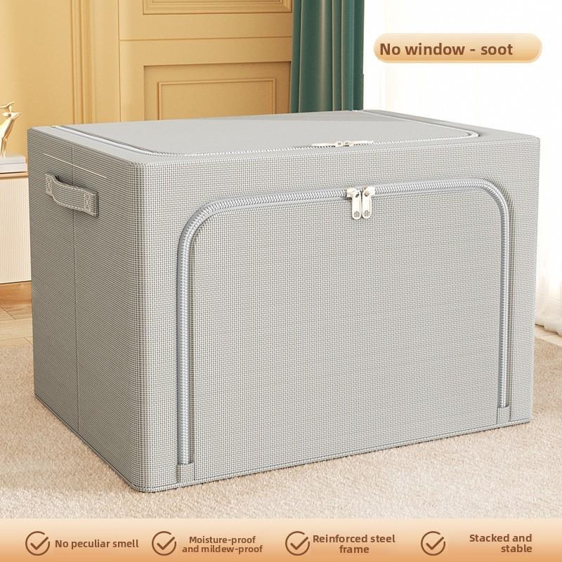 Foldable Oxford Cloth Storage Bin With Transparent Pvc Window For Bedroom Closet Organization