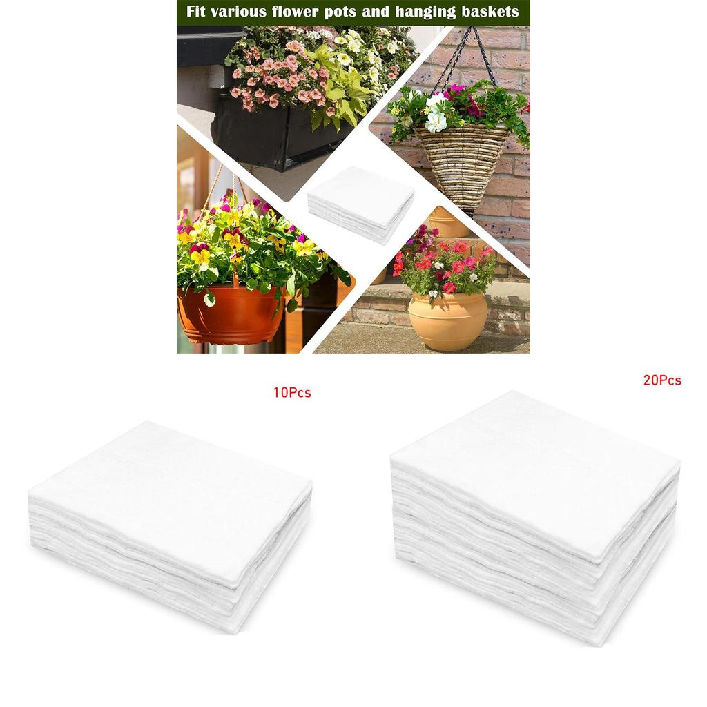 Home Garden Water Absorption Mat Set For Hanging Flower Baskets With Thickened Cotton Liners