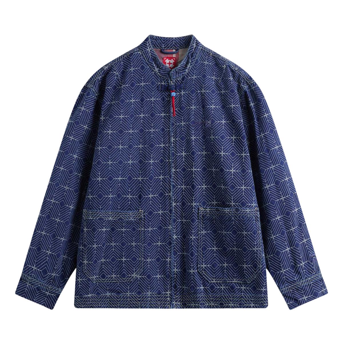 Li-Ning Rich Everyday Unisex Loose Fit Washed Denim Jacket Indigo Blue AJDV023-1 XL