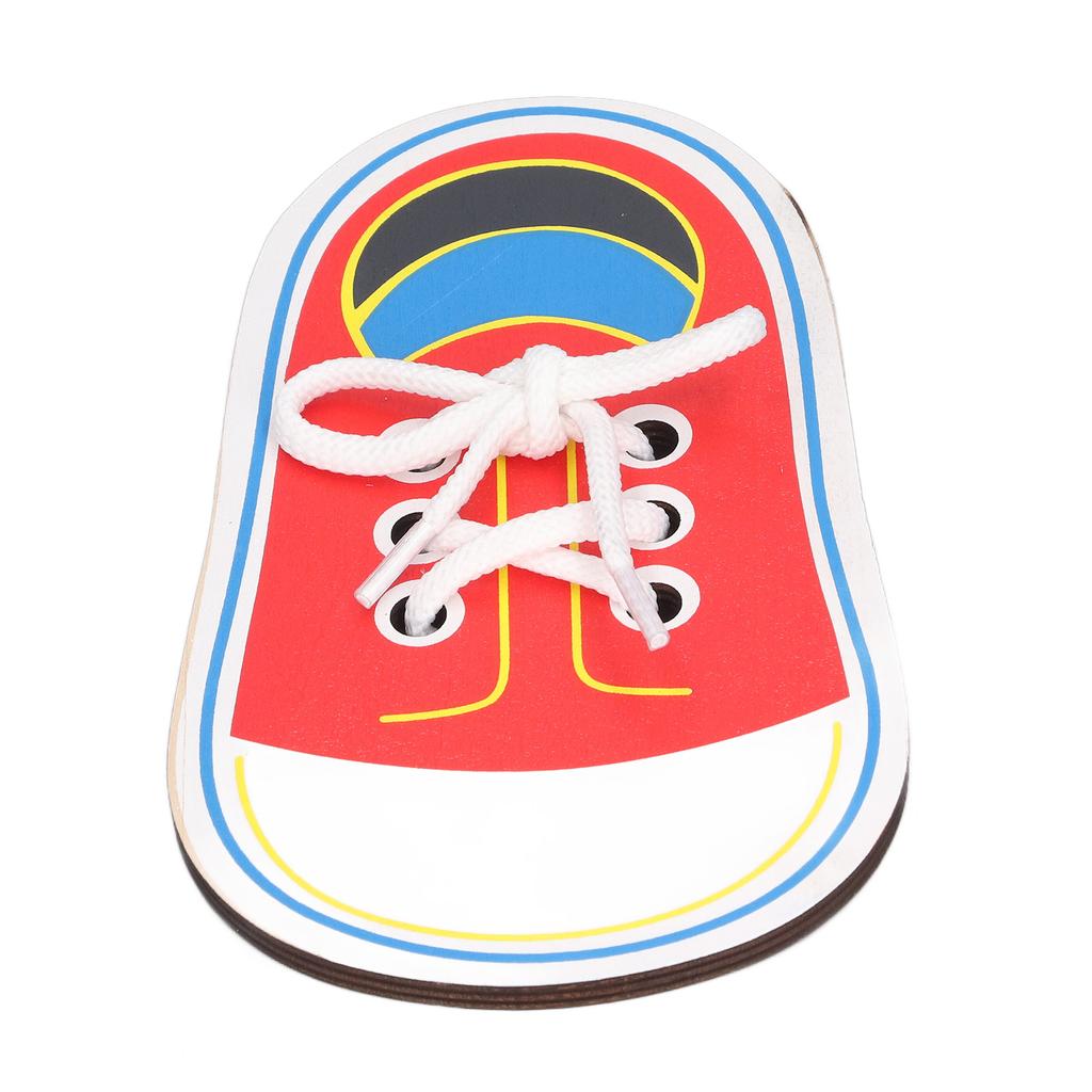 Learn to Tie Shoelaces Toy Early Development Teaching Independence Smooth Shoelace Threading Teaching Toys for Kids Lacing and Stringing Toy